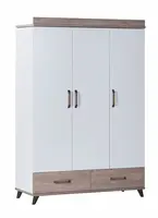 Šatní skříň 3d brian - dub/bílá