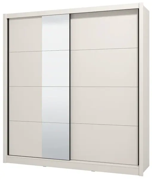 Posuvná šatní skříň se zrcadlem 205 gally - béžová