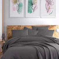 Přehoz 200x230 pique - tmavě šedá