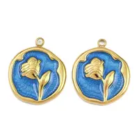 304 Stainless Steel with Enamel Pendants