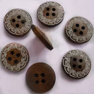 4-hole Flat Back Round Buttons