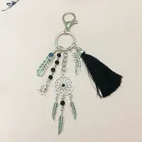 Alloy Feather Keychains