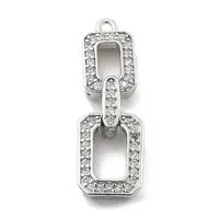 Brass Micro Pave Cubic Zirconia Pendant