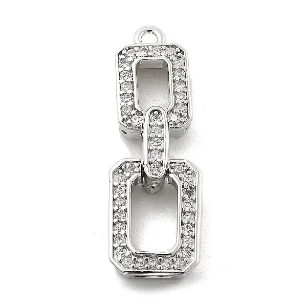Brass Micro Pave Cubic Zirconia Pendant