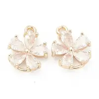 Brass Clear Cubic Zirconia Pendants