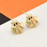 Ghost Brass Stud Earrings