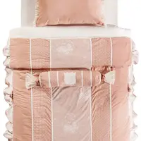 Přehoz přes postel 90-100cm ballerina s volánky - lososová