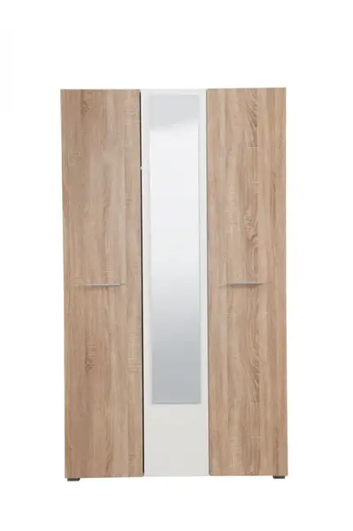Třídvéřová šatní skříň se zrcadlem arwen - dub sonoma