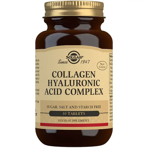 Solgar Collagen Hyaluronic Acid Complex tablety pro krásné vlasy, pleť a nehty 30 tbl
