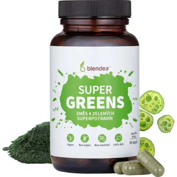 Blendea Supergreens kapsle pro správné fungování organismu 90 cps