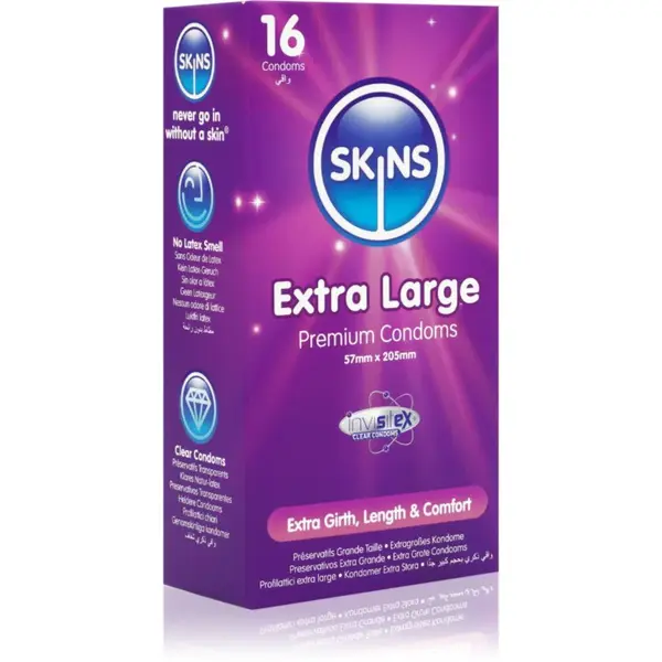 Skins Extra Large kondomy Vanilla 16 ks