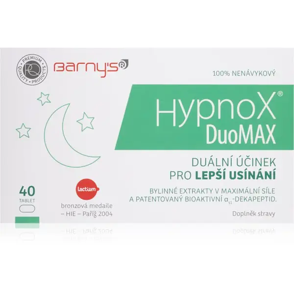 Barny's HypnoX DuoMAX tablety pri ťažkostiach so spánkom a zaspávaním 40 tbl