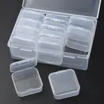 12Pcs Square Plastic Organizer Beads Storage Containers