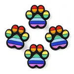 Rainbow Style Pattern Silicone Beads
