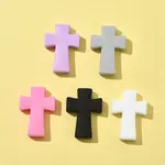 5Pcs 5 Colors Cross Silicone Focal Beads