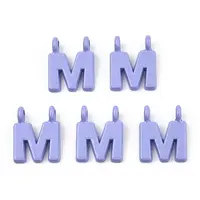 Rack Plating Spray Painted Alloy 2-Loop Link Pendants