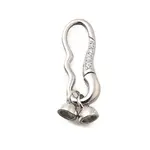 925 Sterling Silver Cubic Zirconia Fold Over Clasps