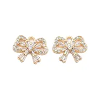 Brass Micro Pave Cubic Zirconia Pendants