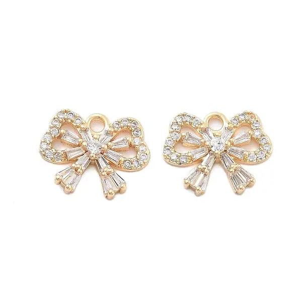 Brass Micro Pave Cubic Zirconia Pendants