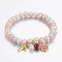 Natural Pearl Charm Bracelets
