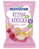 HAMÁNEK BIO Rýžová kolečka Malina&Banán 35 g
