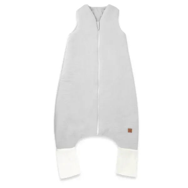 Baby Nellys Mušelínový spací vak se zahrnovacími nohavičkami - šedý, vel. M