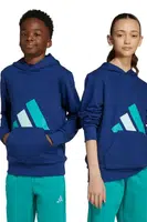 Dětská mikina adidas tmavomodrá barva, s kapucí, s potiskem, KB7312