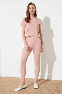 Legíny Trendyol - Růžová - Vysoký pas