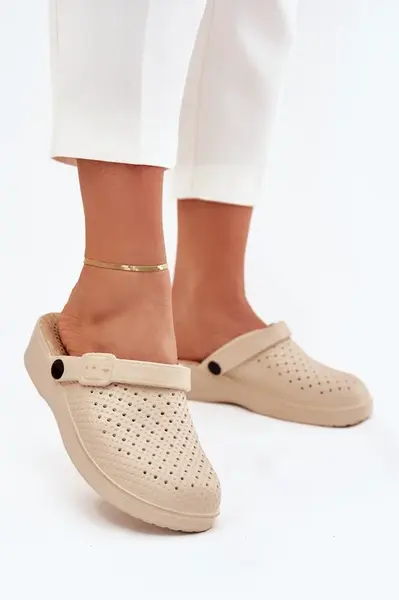 EVENTO Pěnové Pantofle Dámské Béžové Faylina