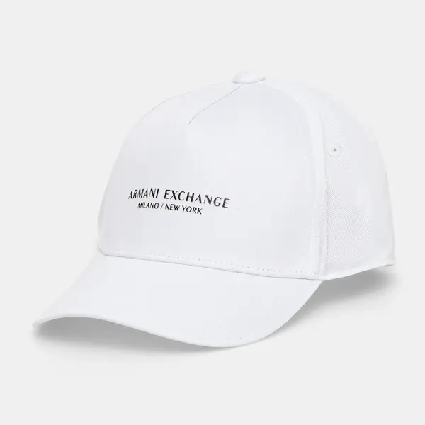 Bavlněná baseballová čepice Armani Exchange bílá barva, XM001694 AF15502