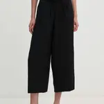 Kalhoty Dkny dámské, černá barva, široké, high waist, P4EKTX63