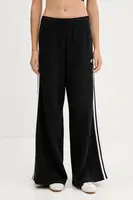 Bavlněné tepláky adidas Originals 3-Stripes dámské, černá barva, s aplikací, JV7473