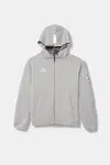 Dětská mikina adidas Performance MERCEDES šedá barva, s kapucí, s potiskem, JW8513