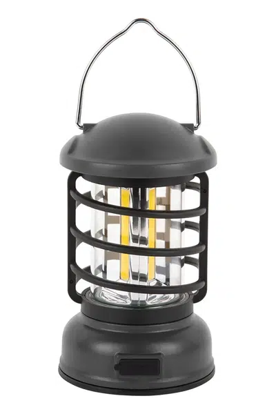 Bezdrátová LED lampa Leitmotiv Camping Lantern LED 15 cm černá barva