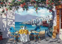 Rendezvous auf Mykonos - Sam Park - puzzle z kategorie Umělecké