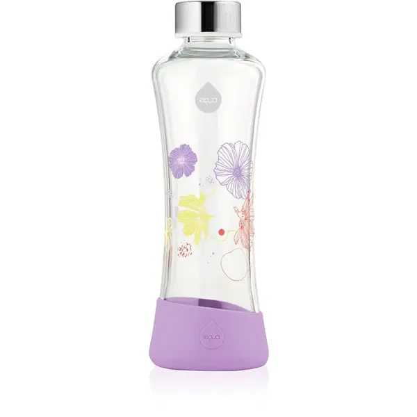 Equa FlowerHead skleněná láhev na vodu Lily 550 ml