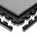 Puzzle tatami podložka inSPORTline Malmeida 100x100x4 cm šedo-černá, vzor 5 proužků