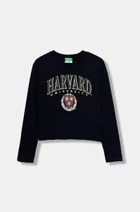 Dětské bavlněné tričko s dlouhým rukávem United Colors of Benetton