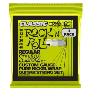 Ernie Ball 3251 Pure Nickel Regular Slinky 3-Pack