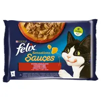 Felix Sensations Sauces výber v omáčke - s morkou a jahňacím 12 x (4 x 85 g)