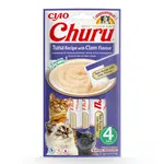 Inaba Cat Ciao Churu krémové krmivo pre mačky - tuniak, mušle 4 x 14 g