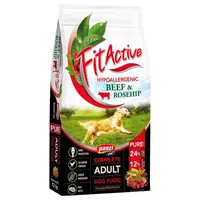 FitActive Pure Hypoallergenic suché krmivo pre psov - hovädzie, šípky 3 kg