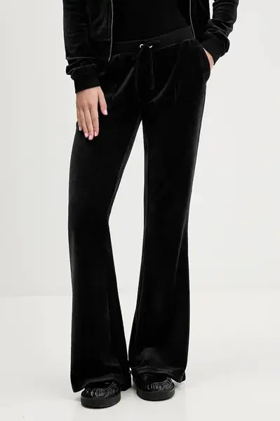 Velurové teplákové kalhoty Juicy Couture CAISA LOW RISE PANT