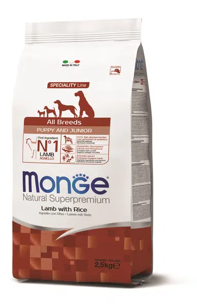 Monge Speciality Line All Breeds Puppy & Junior suché krmivo pro psy - jehněčí, rýže 2,5 kg