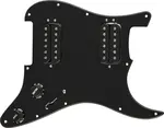 Fender Pre-Wired Strat Pickguard Quadra Tap HH Black