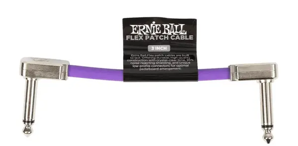Ernie Ball Flex Patch Cable 3" Purple