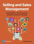 Selling and Sales Management - David Jobber, Kenneth Le Meunier-Fitzhugh, Geoffrey Lancaster
