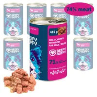 BEEFY BUFFY – Mäsové hovädzie kúsky v šťave 6x415g