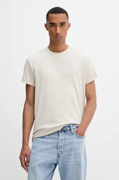 Bavlněné tričko G-Star Raw pánské, bílá barva, D16396-B353