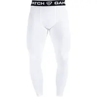 GAMEPATCH COMPRESSION PANTS Kompresní unisex legíny, bílá, velikost